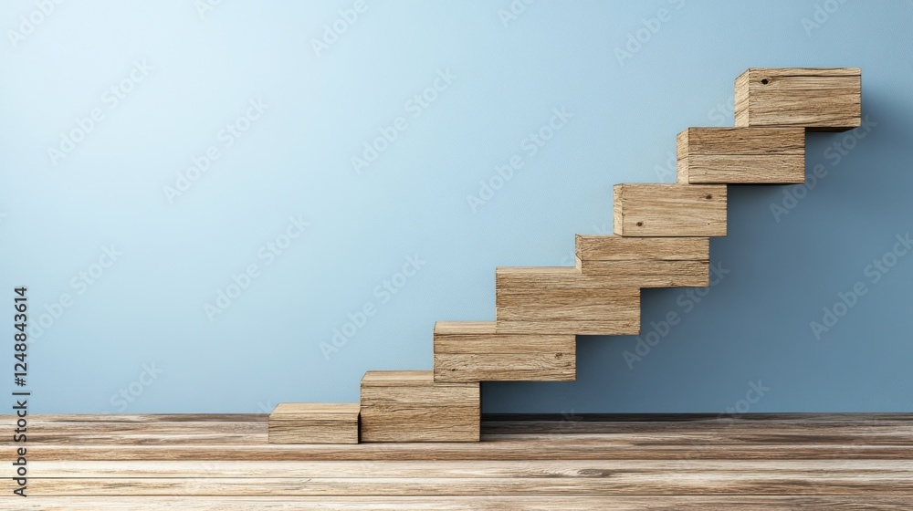 A symbolic image of a staircase made of task blocks, representing project phases. A symbolic image of a staircase made of task blocks, representing project phases.