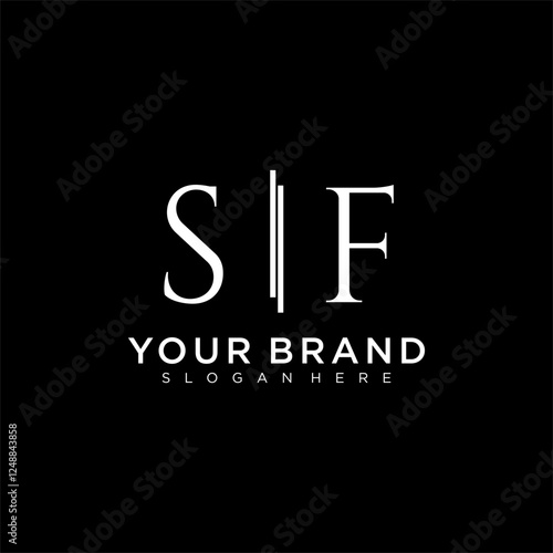 SF letter monogram logo with bussines style dsign