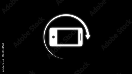 Smart phone rotted icon .