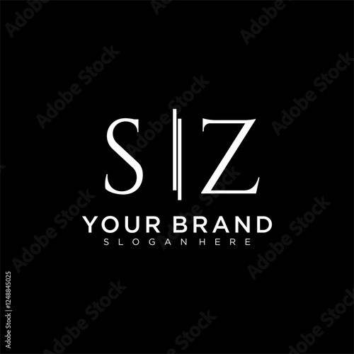 SZ letter monogram logo with bussines style dsign