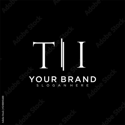 TI letter monogram logo with bussines style dsign