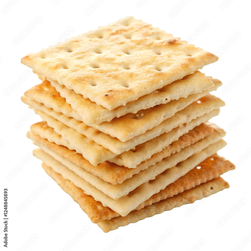 Pile of Crispy Saltine Crackers – Golden Baked Snack Isolated on Transparent Background Pile of Crispy Saltine Crackers – Golden Baked Snack Isolated on Transparent Background