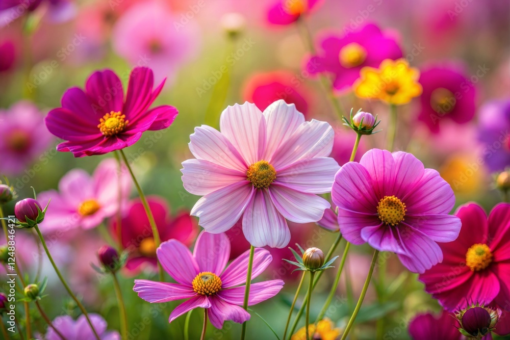 Pink cosmos flower close-up delicate flower wallpaper concept Pink cosmos flower close-up delicate flower wallpaper concept