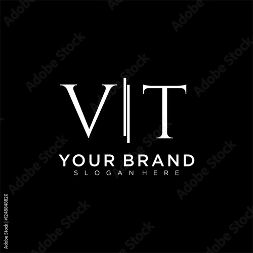 VT letter monogram logo with bussines style dsign