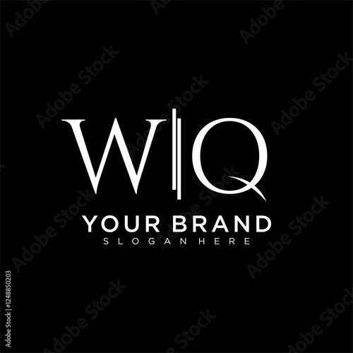 WQ letter monogram logo with bussines style dsign