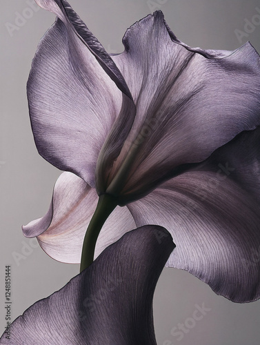 Still life wild flower, realistic photograph, micro, close-up nature image. Delicate flower. 