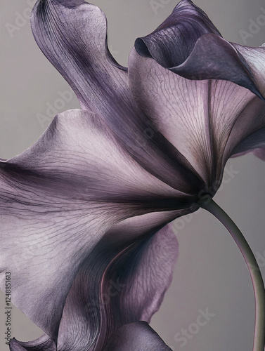 Still life wild flower, realistic photograph, micro, close-up nature image. Delicate flower. 