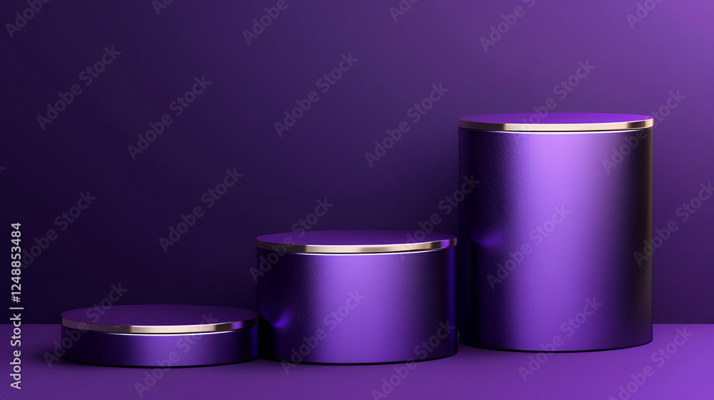 A beautiful and the purple color podium on the purple color background A beautiful and the purple color podium on the purple color background