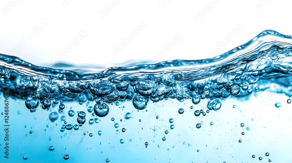 Close-up of water waves with bubbles. Close-up of water waves with bubbles.