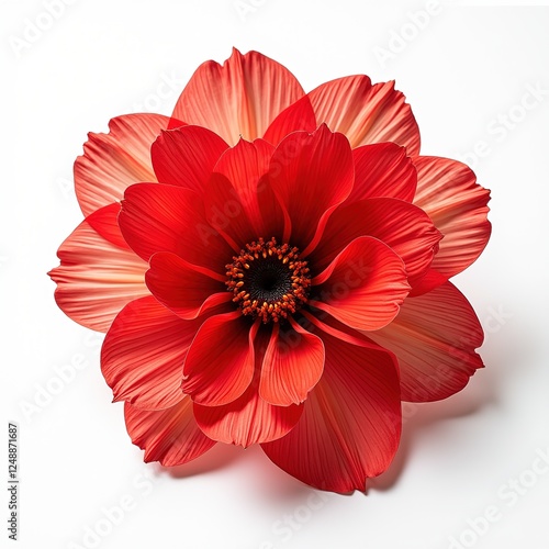 Half Red Plum, Fresh, Juicy, Photorealistic