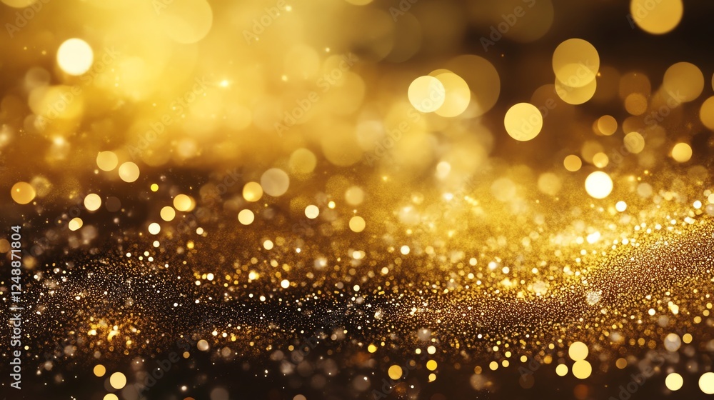 A shimmering golden background filled with sparkling bokeh lights, creating a festive and luxurious atmosphere. A shimmering golden background filled with sparkling bokeh lights, creating a festive and luxurious atmosphere.