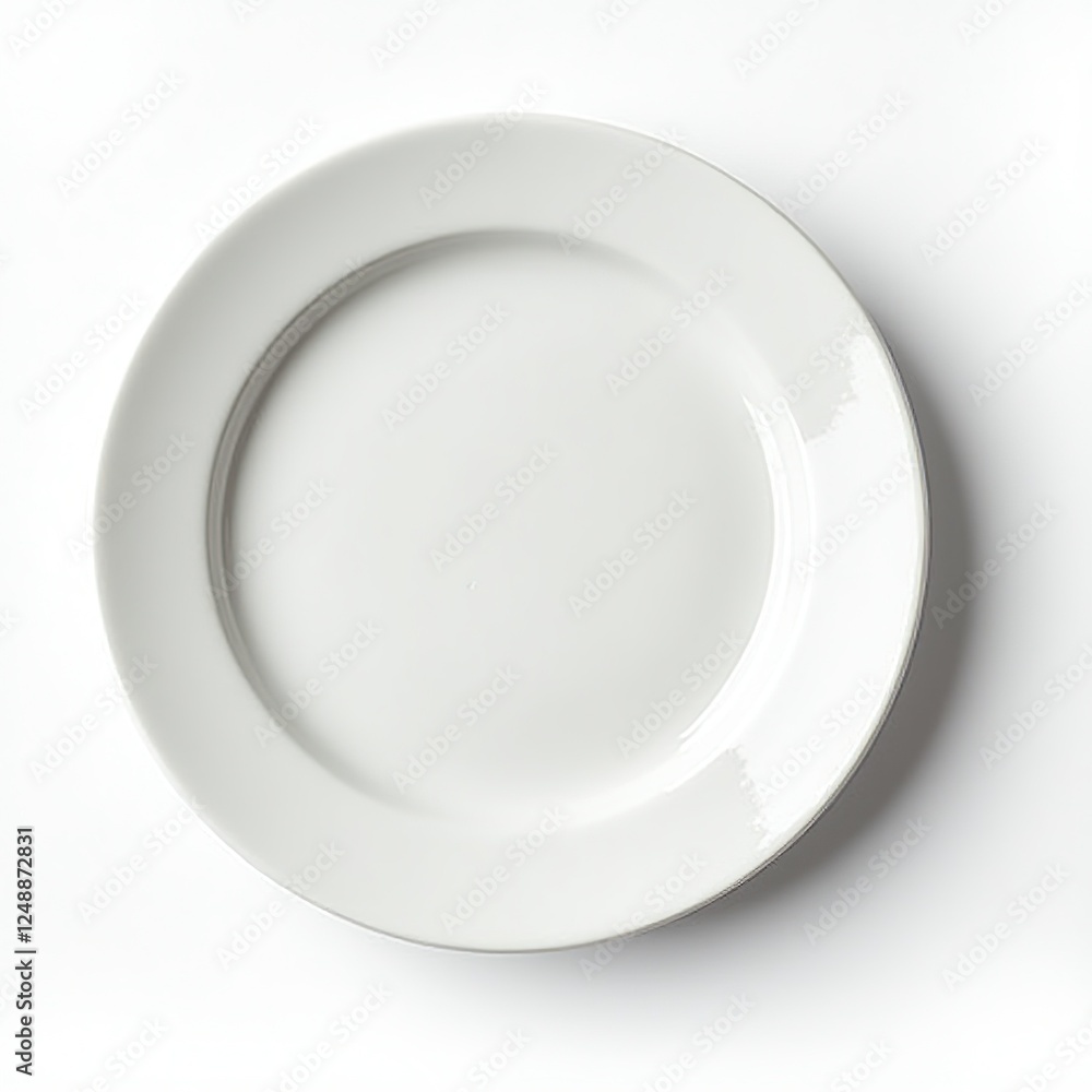 Empty White Plate, Delicious Food, Studio Shot, High-Quality Image Empty White Plate, Delicious Food, Studio Shot, High-Quality Image