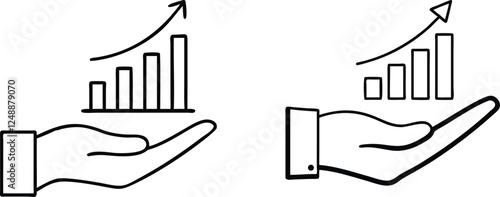 Growth Icon, Opening Doors for Long-Term Growth, Methods for Supporting Economic and Business Development, Illustrations