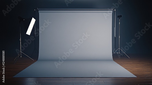 Wallpaper Mural A 3D lightbox creates a gray studio backdrop for stock photo shoots  Torontodigital.ca