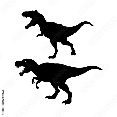 Two Tyrannosaurus Rex Silhouettes