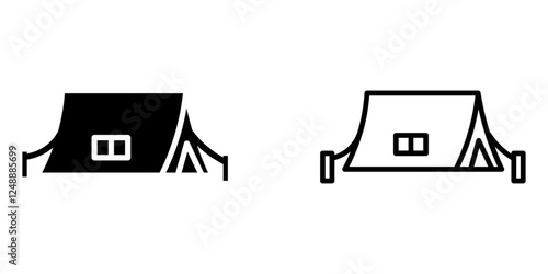 Tent Icon set on white background