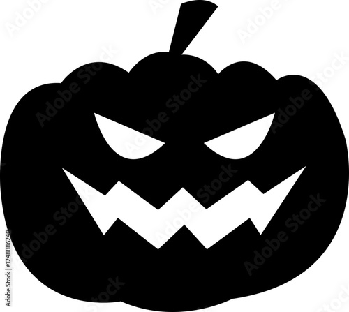 Halloween pumpkin icon.Evil pumpkin symbol. Halloween decoration cartoon sign.Cute Creepy Spooky Halloween Pumpkin Fall Autumn Sticker Print Illustration.Halloween evil face vector illustration.