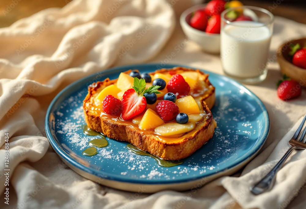 Delicious Honey Toast Topped with Fresh Blueberries and Raspberries - Perfect for Breakfast, Brunch, or Healthy Snack Ideas - Vibrant Food Photography for Recipe Inspiration Delicious Honey Toast Topped with Fresh Blueberries and Raspberries - Perfect for Breakfast, Brunch, or Healthy Snack Ideas - Vibrant Food Photography for Recipe Inspiration