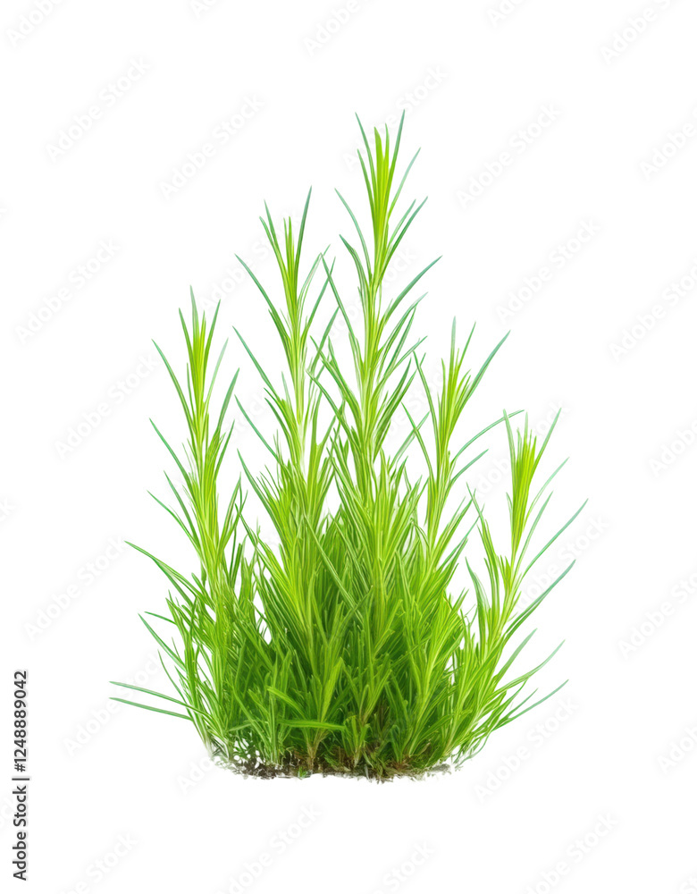 Obraz premium Growing green grass plant nature isolated on transparent background