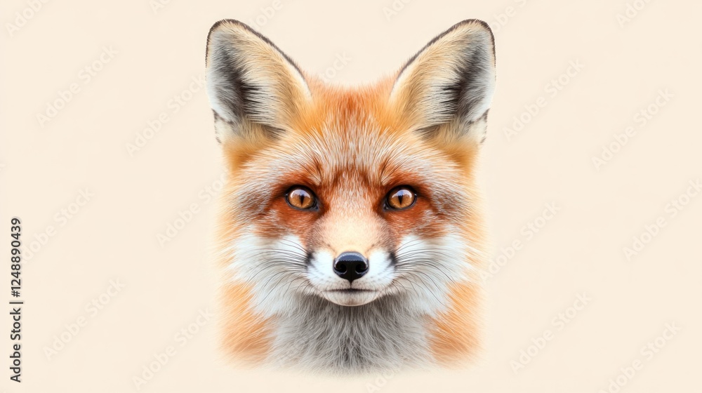 Red fox portrait, wildlife, forest background, nature Red fox portrait, wildlife, forest background, nature
