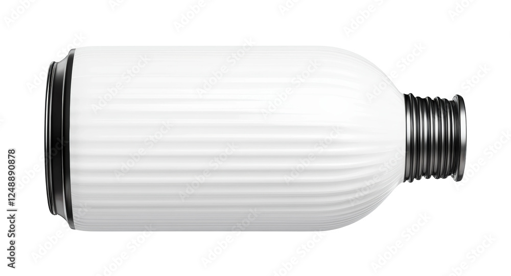 Contemporary white bottle design studio aesthetic isolated on transparent background Contemporary white bottle design studio aesthetic isolated on transparent background