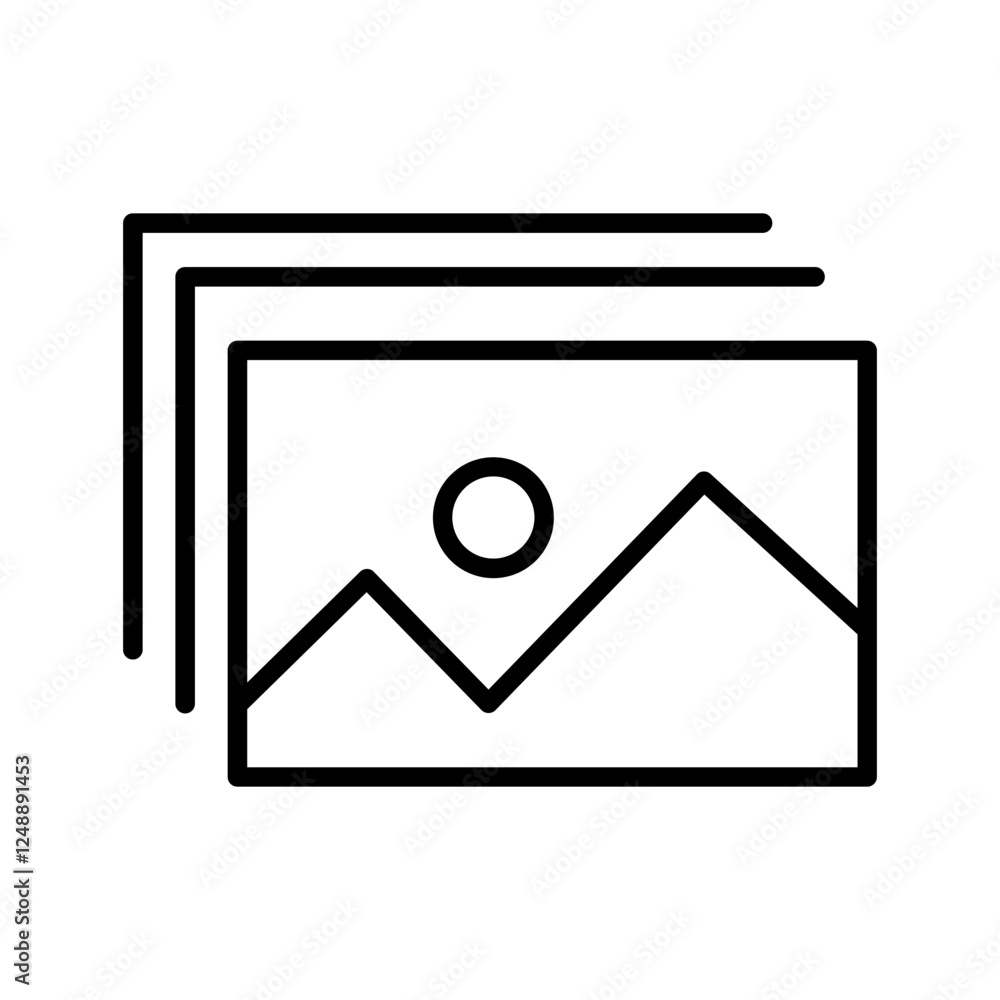 Photos Vector Icon Photos Vector Icon