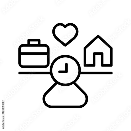 Free Download Work Life Balance Vector Icon - GFXLoad