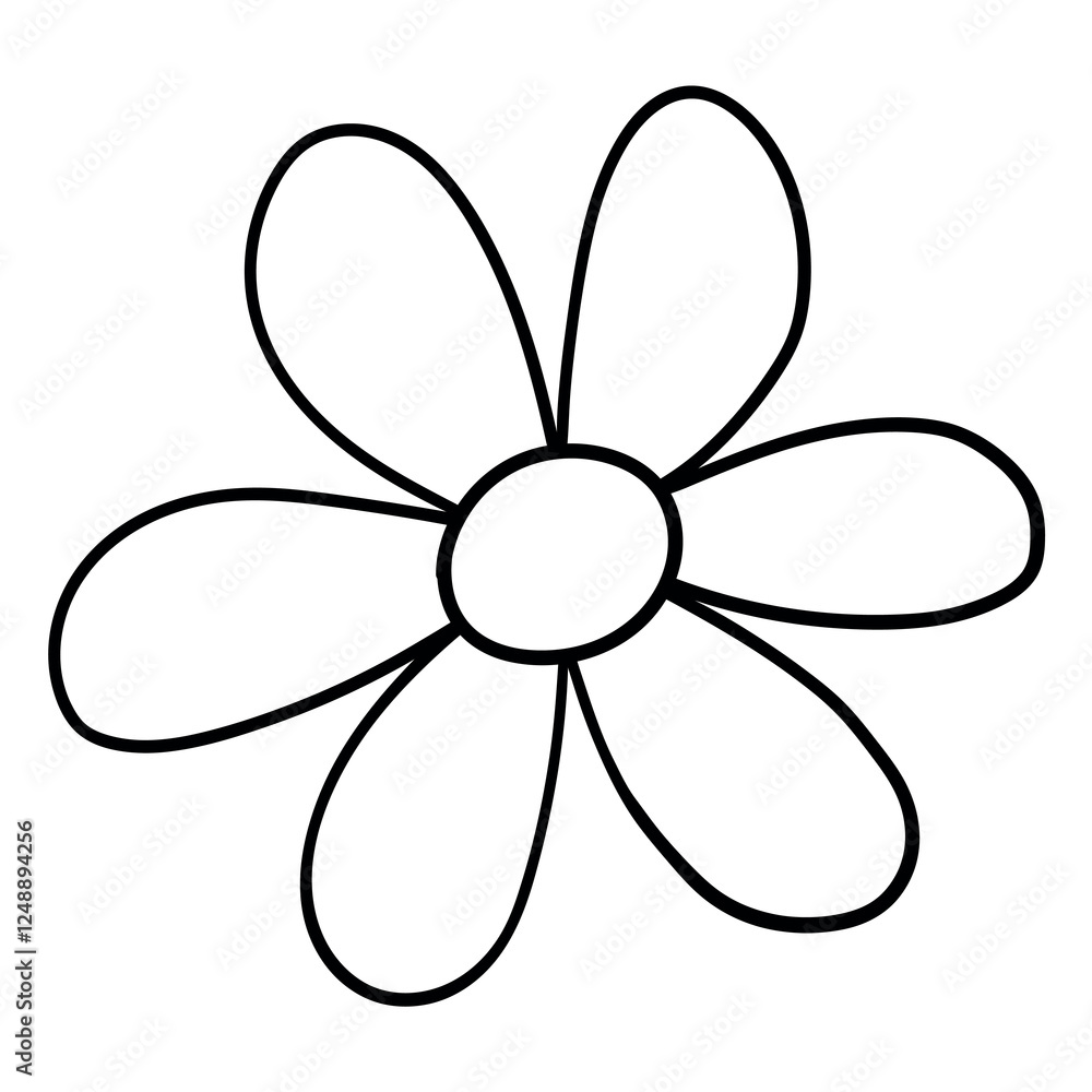 Hand drawn doodle daisy chamomile flower on white background. Hand drawn doodle daisy chamomile flower on white background.
