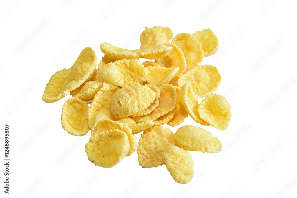 Ready-to-eat cornflakes lying on a PNG background. Ready-to-eat cornflakes lying on a PNG background.