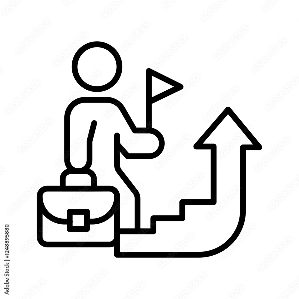 Career Path Vector Icon