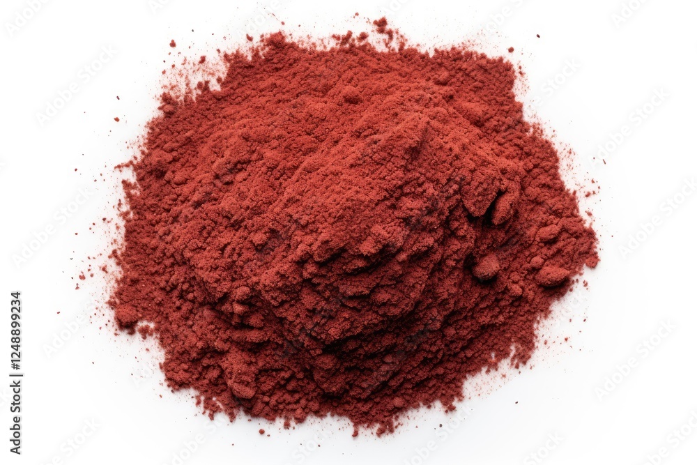 Paprika spice isolated on white from top view Paprika spice isolated on white from top view