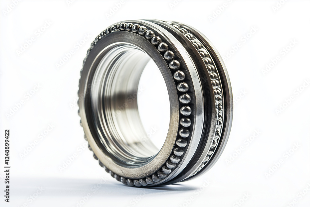 Selective focus machine isolated on white background, Gear, shaft and bearing on white background, Mechanical tool, Engine part for machine.