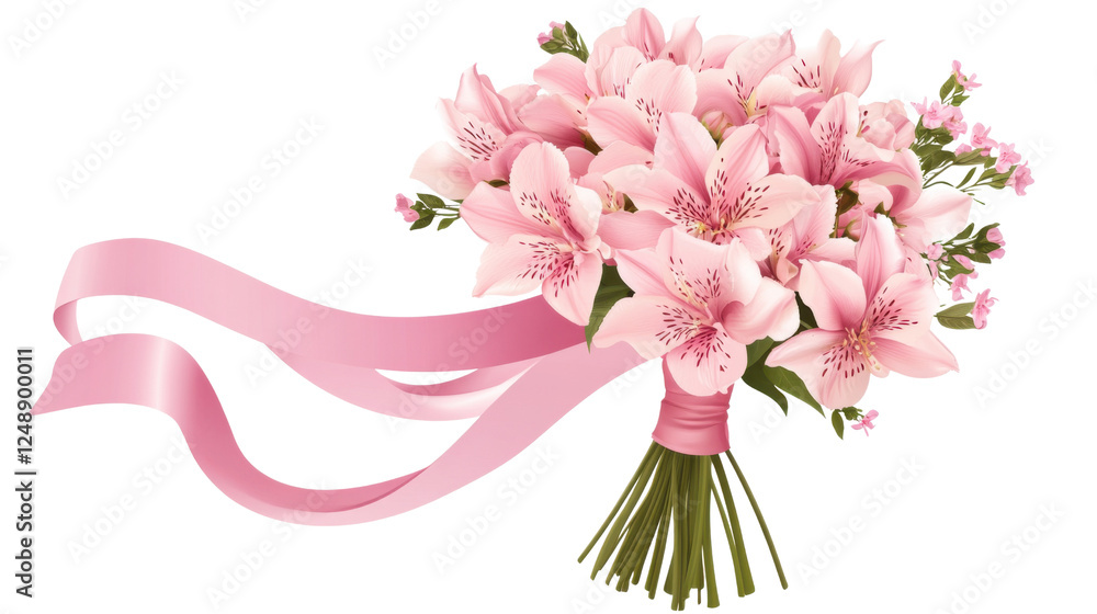 Obraz premium pink carnation flowers isolated on white background 