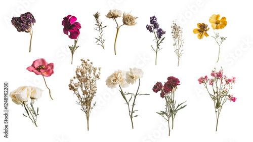 ドライフラワーの透過セット