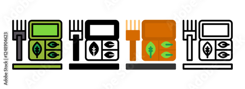 Set of Lunchbox Icon