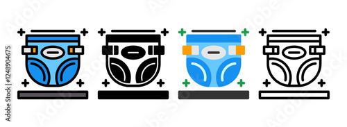 Set of Diaper Icon