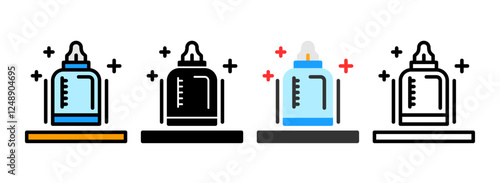 Set of Baby bottle Icon