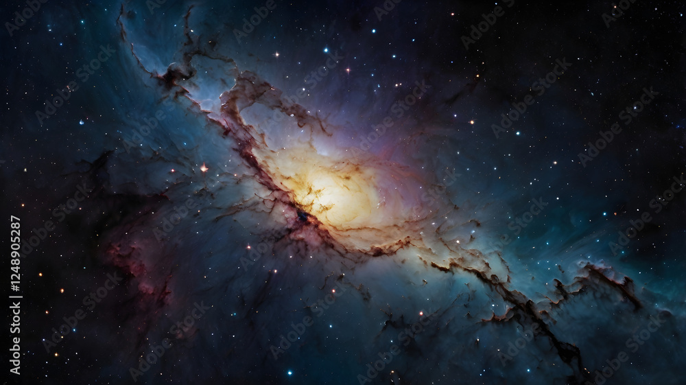 Fototapeta premium space galaxy background, ai generated