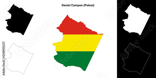 Daniel Campos province outline map set