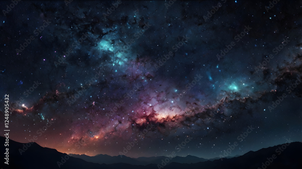 Fototapeta premium starry night sky with stars, ai generated