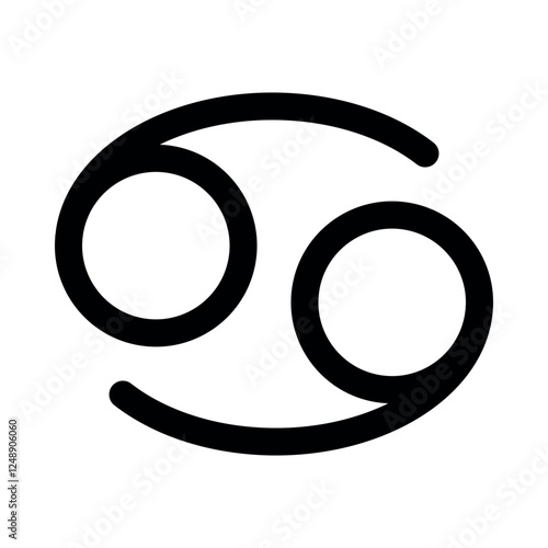 Cancer astrological sign line icon editable stroke zodiac symbol for use in astrology related content apps websites 