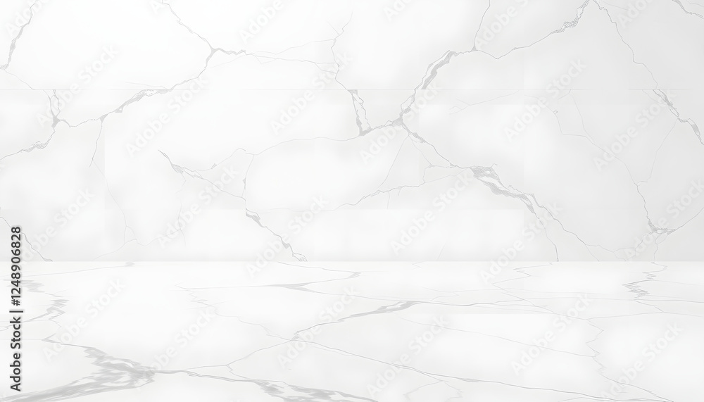 Obraz premium panoramic white background from marble stone texture for design, 8k photorealism. with white shades