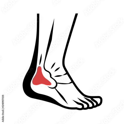 Ankle pain icon