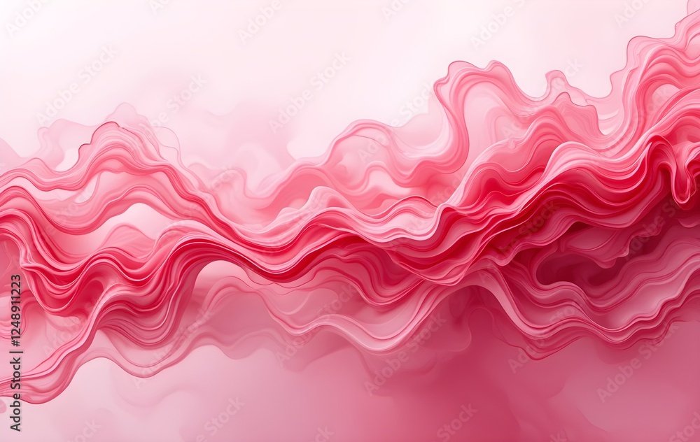 Abstract Pink Silk Waves - Elegant Flowing Digital Art with Soft Fluid Textures Abstract Pink Silk Waves - Elegant Flowing Digital Art with Soft Fluid Textures