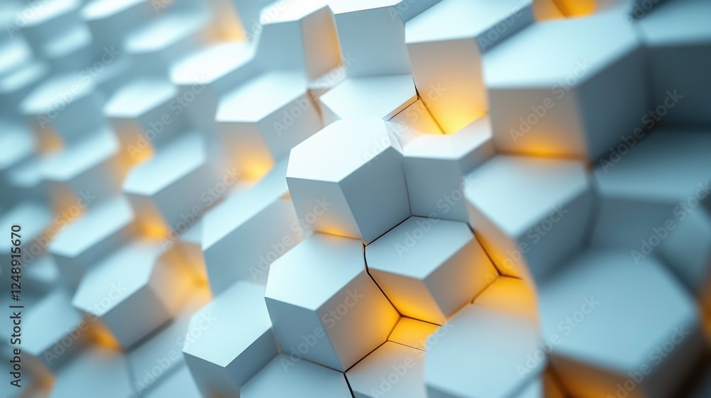 Minimalist Geometric White Hexagons Background for Business Use Minimalist Geometric White Hexagons Background for Business Use