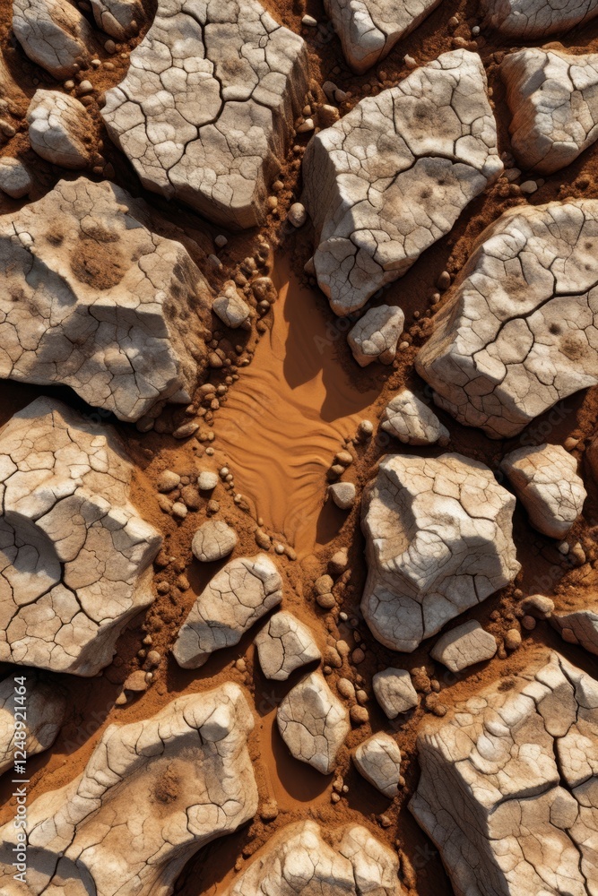 arafed area of dirt and rocks with a small puddle of water arafed area of dirt and rocks with a small puddle of water