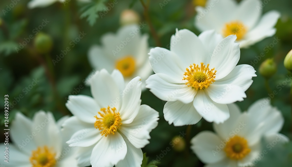 Obraz premium Serene White Flowers: A Soft, Natural Bloom Photography