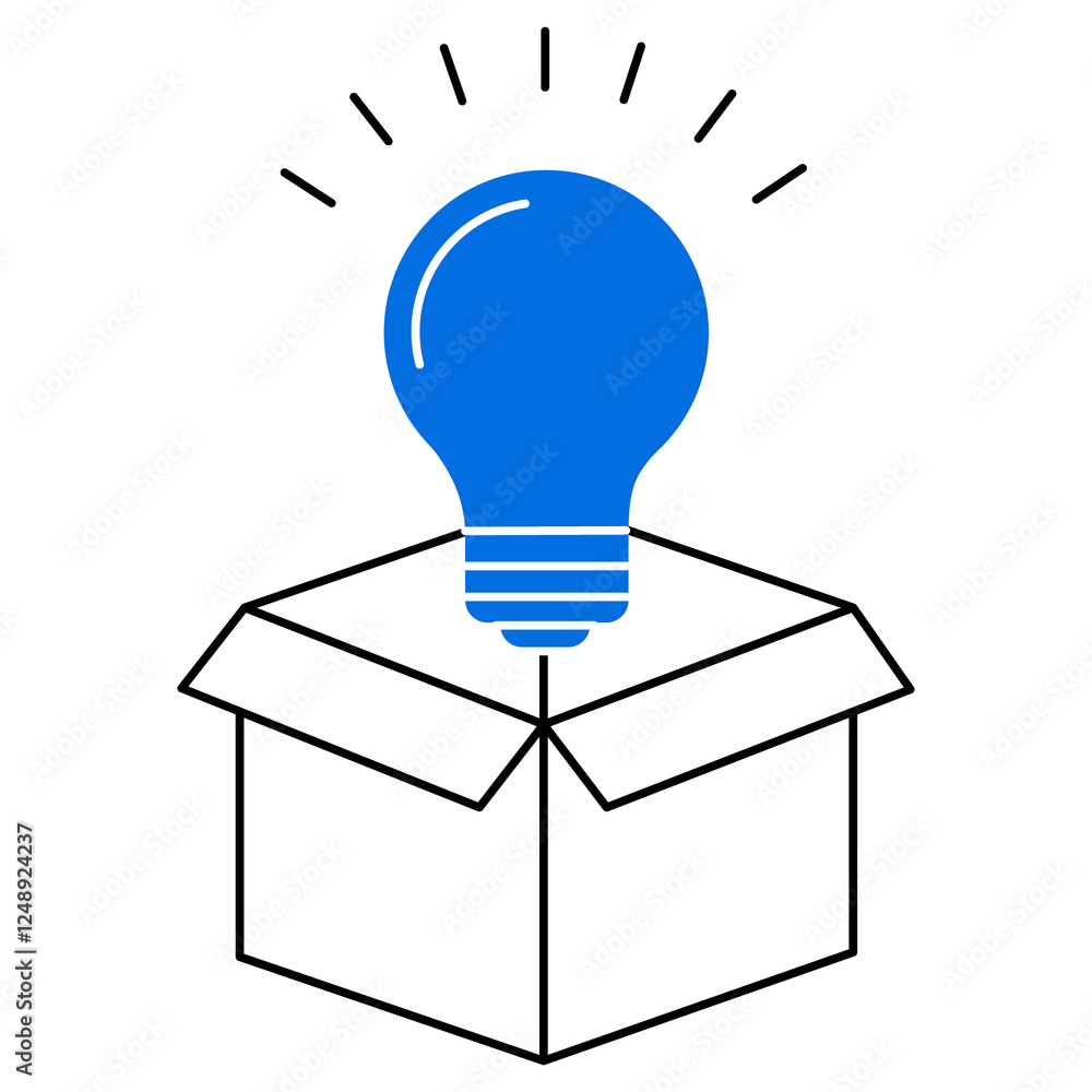 Box Solution Illustration icon Box Solution Illustration icon