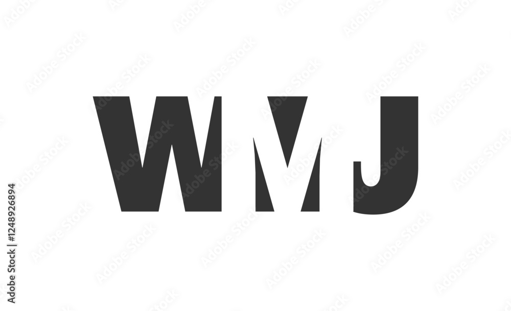 WMJ logo design. Initial letter W M J bold font style for tech startups, consulting, corporate branding. Creative company name, headlines typography identity, trendy logotype. WMJ logo design. Initial letter W M J bold font style for tech startups, consulting, corporate branding. Creative company name, headlines typography identity, trendy logotype.