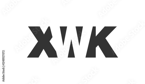 XWK logo design. Initial letter X W K bold font style for tech startups, consulting, corporate branding. Creative company name, headlines typography identity, trendy logotype.